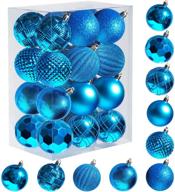 🔵 shatterproof blue christmas tree decorations - xmas ornaments for christmas balls логотип