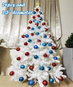 img 1 attached to 🔵 Shatterproof Blue Christmas Tree Decorations - Xmas Ornaments for Christmas Balls