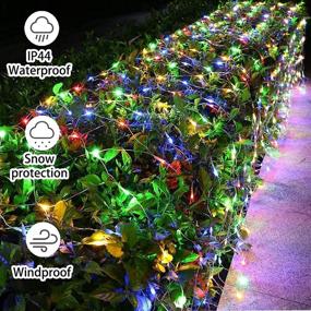 img 3 attached to 🎄 Vibrant LED Net Lights: Festive Christmas Day Decoration Fairy String Mesh