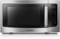 toshiba 1.5 cu.ft black stainless steel microwave oven ml-ec42p(ss) with air fry, convection cooking, smart sensor, easy-to-clean interior and eco mode логотип