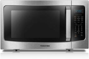 img 4 attached to Toshiba 1.5 Cu.ft Black Stainless Steel Microwave Oven ML-EC42P(SS) with Air Fry, Convection Cooking, Smart Sensor, Easy-to-Clean Interior and ECO Mode