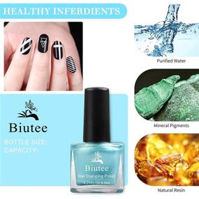 img 3 attached to ⚡️ Biutee Nail Stamping Polish Set - 12 Colors, 6ML Air Dry Special Polish for Manicure Printing Nail Art on Stamping Plates - Solid Color Gift Box with Nail Varnish, Lacquer, and Stamp Gel Polishes