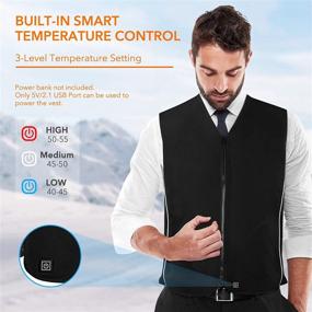 img 3 attached to 🔥 AGPTEK Heated Vest: USB Charging Heated Clothing for Outdoor Activities (No Battery)