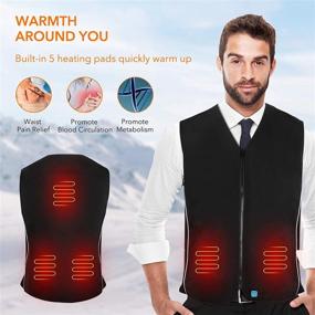 img 1 attached to 🔥 AGPTEK Heated Vest: USB Charging Heated Clothing for Outdoor Activities (No Battery)