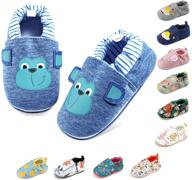 👶 cartoon infant sneaker toddler house shoes with non-skid rubber sole for baby boys and girls (6-24 months) logo