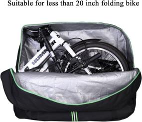 img 3 attached to 🚲 Folding Bike Carry Bag by ROCKBROS - 16 inch to 20 inch Cycling Travel Case for Car, Black