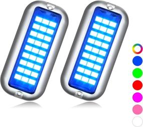 img 4 attached to 🚤 BASIKER BS1 Marine LED Boat Light - High Brightness (2x1200LM 27LED), 10-36V, 316 Stainless Steel, IP68 Waterproof, Air or Underwater Use - Ideal for Cruise Ships, Yachts, Boats - Sailboat, Pontoon, Transom Lighting (Blue)