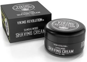 img 2 attached to 🪒 Sandalwood-Infused Luxury Shaving Cream for Men - Silky, Smooth, and Soft Shaving Soap - Creates Rich Lather for the Ultimate Smooth Shave - 5.3oz