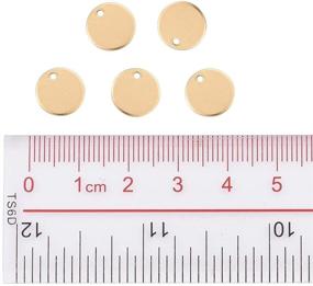 img 1 attached to DanLingJewelry Stainless Stamping Charms（Golden Color 100Pcs