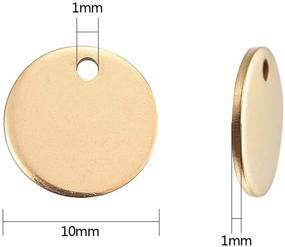 img 3 attached to DanLingJewelry Stainless Stamping Charms（Golden Color 100Pcs