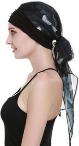 img 3 attached to 🧣 Chemo Turbans for Women with Long Hair: Stylish Head Scarves for Cancer Patients