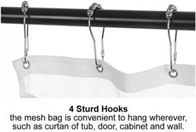 img 1 attached to 🛁 Convenient 2 Pack Mesh Hanging Caddy Organizer: 6 Pockets, Shower Curtain Rod Liner Storage, Bathroom Hanger & Toy Holder with 4 Portable Rings