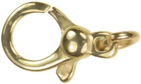 img 2 attached to 🔒 uGems 14K Gold Pear Shaped Lobster Clasp 5.4x9.4mm