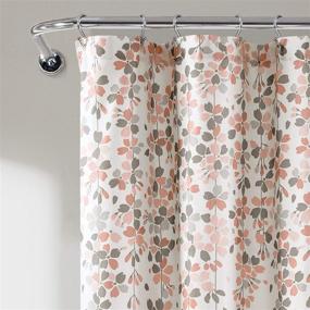 img 1 attached to Lush Decor, Blush and Gray Weeping Flower Shower Curtain - Fabric Floral Vine Print Design, 72 inches