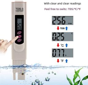 img 1 attached to 🌊 Portable Digital TDS Meter Water Tester - Measuring Range 0-9999ppm for Drinking Water, Pools, Aquariums, Hydroponics (Grey)