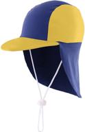 🧢 boys sun hat with long flap & quick dry protection - surf up swim cap by home prefer logo