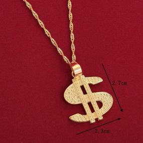 img 3 attached to 💵 United States Dollar Money Sign Pendant Necklace - 18K Gold Plated