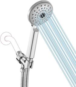 img 4 attached to Pressure Handheld Extra Long Showerhead Oxygen Rich