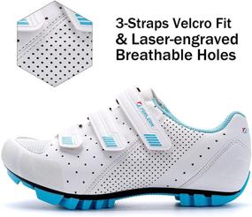 img 3 attached to 🚴 FENLERN Women's White Mountain Bike Cycling Shoes - Breathable MTB Riding Shoes Compatible with Universal 2-Bolt Pedals for Indoor and Outdoor Cycling