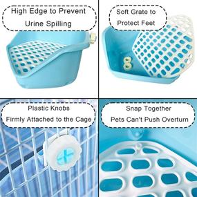 img 1 attached to 🐇 Convenient and Hygienic: kathson Rabbit Litter Box Pet Toilet Cage Box with Bonus Cleaner Set - Ideal for Bunny, Chinchilla, Guinea Pig, Ferret and More!