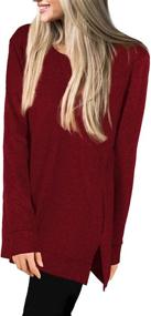 img 2 attached to 👚 Trendy Tops: WIHOLL Women's Long Sleeve Crew Neck Sweaters in Solid Colors
