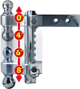 img 2 attached to 🔧 Silver Trimax TRZ8ALRP 8-Inch Aluminum Adjustable Hitch with Dual Hitch Ball and Receiver Adjustment Pin