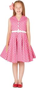 img 2 attached to 🦋 BlackButterfly Holly Vintage Polka Girls Dresses: Retro Fashion for Girls