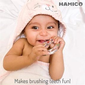 img 2 attached to 👶 HAMICO Baby Toothbrush: Gentle, Extra-Soft Bristles for Baby's First Toothbrush – Easy Grasp, BPA Free – 2-Pack: Space & Things That Go
