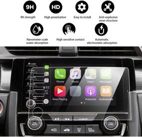 img 3 attached to YEE PIN 2019 Civic Screen Protector For 2019 2020 2021 Civic LX EX Touring Si EX-L Navigation Touch Screen Premium Tempered Glass High Definition (5 Buttons Version)