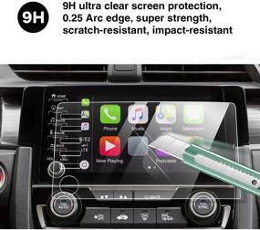 img 2 attached to YEE PIN 2019 Civic Screen Protector For 2019 2020 2021 Civic LX EX Touring Si EX-L Navigation Touch Screen Premium Tempered Glass High Definition (5 Buttons Version)