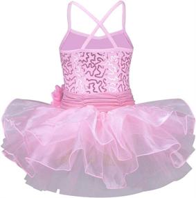 img 3 attached to TFJH E Little Girls' Sequin Ballet Tutu Dress Kids Flower Leotard with Straps, Ages 2-8 Years