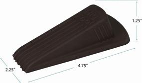 img 3 attached to 🚪 Master Manufacturing 2-Pack Heavy Duty Rubber Wedge Big Foot Door Stops - Brown, USA-Made, Securely Holds Heavy Doors (Pack of 2) (00971)