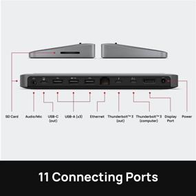 img 2 attached to ⚡ Thunderbolt 3 Brydge Stone Pro Docking Station: Dual Displays, 4K @ 60 Hz, DisplayPort, USB-C, USB-A & More (MacOS & Windows Compatible)