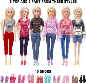 img 2 attached to 👗 Pack Doll Clothes Accessories: Fashionable Additions for Dolls