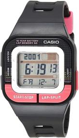 img 3 attached to 🏃 Часы для бега Casio Girls' Runner Quartz с черным резиновым ремешком, 35.1 (Модель: SDB-100-1BCF)