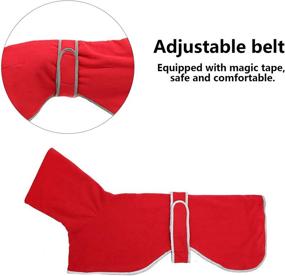 img 2 attached to Cosy Winter Coat for Greyhounds: Warm Fleece Jumper with Adjustable Bands for Medium to Large dogs