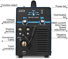 img 2 attached to MIG MMA Welder 190A - Dual Voltage 🔥 IGBT DC Inverter MIG/Stick Multi-Purpose Welding Machine - 110/220V