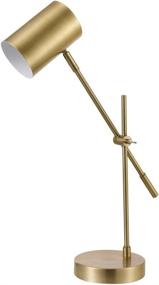 img 4 attached to 💡 Globe Electric Pratt 20-inch Desk Lamp, Matte Brass Finish, Height Adjustable, Balanced Arm, In-Line Rocker Switch for On/Off