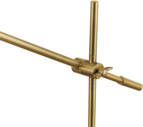 img 2 attached to 💡 Globe Electric Pratt 20-inch Desk Lamp, Matte Brass Finish, Height Adjustable, Balanced Arm, In-Line Rocker Switch for On/Off