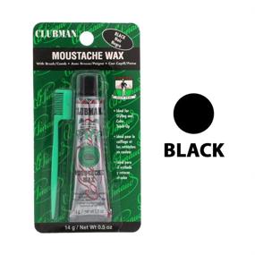 img 3 attached to 💈 3 Packs of Black Clubman Moustache Wax Hang Pack, 0.5 oz