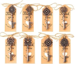 img 4 attached to 🔑 Vintage Skeleton Key Bottle Openers - Perfect Wedding Favors & Gifts with 80PCS Assorted Models