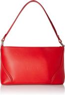 essere genuine leather handbag for women - compact size and stylish shape in red logo