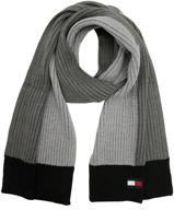 stay warm and stylish with the tommy hilfiger mens heather scarf logo
