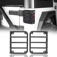 🚙 enhance and protect your jeep wrangler jk taillights: u-box rear tail light guards cover gloss black euro taillight cover - pair logo