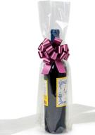 🍾 pack of 10 clear cello wine bottle bags - 4-inch x 4-inch x 17-inch gusset cellophane bags by a1 bakery supplies logo