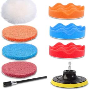 img 3 attached to 25-Piece GOH DODD Drill Brush Kit: Power Scrubber, Buffing Sponge Pads, Long Reach Attachment – Perfect for Car Wash, Wheel Cleaning, Interior Detailing & More!