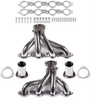 stainless racing shorty exhaust manifold logo