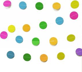 img 2 attached to 🌈 Vibrant Rainbow Paper Circle Dot Garland Party Decorations - Ideal for Weddings, Birthdays, Baby Showers, and Nursery Décor (Set of 2)