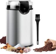 ☕️ keenstone electric coffee grinder - stainless steel spice mill with silent motor and cleaning brush - for grinding coffee beans, spices, pepper, herbs, and nuts - 150w 70g (2.5oz) capacity логотип