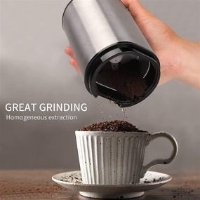 img 2 attached to ☕️ Keenstone Electric Coffee Grinder - Stainless Steel Spice Mill with Silent Motor and Cleaning Brush - for Grinding Coffee Beans, Spices, Pepper, Herbs, and Nuts - 150W 70g (2.5oz) Capacity